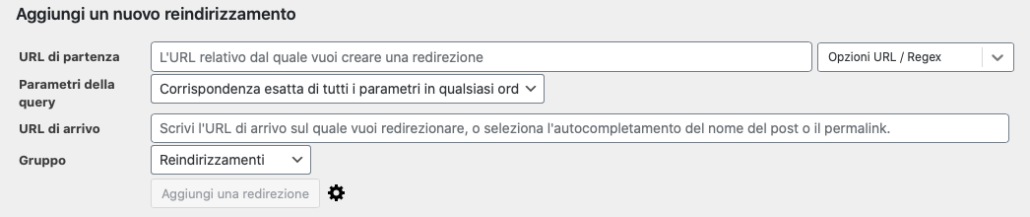 Redirect con Redirection per WordPress