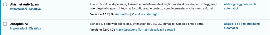 Abilitare gli aggiornamenti automatici dei plugin di WordPress