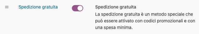 Attivazione della spedizione gratuita su WooCommerce