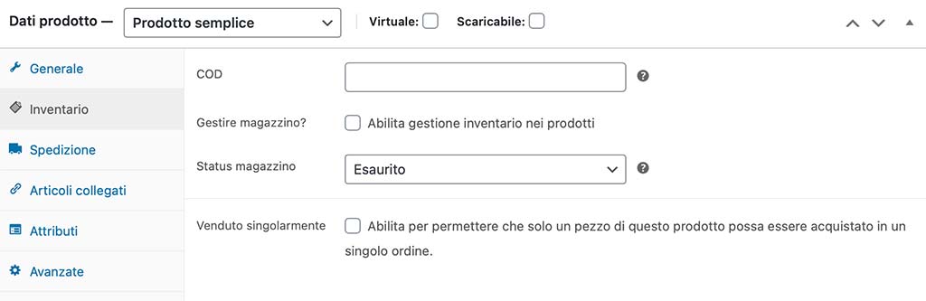 Come impostare un prodotto come esaurito con WooCommerce