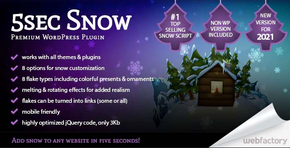 Effetto neve per WordPress con 5sec Snow